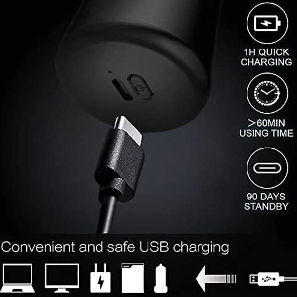 Fickbar Elektrisk Rakapparat, Mini Bärbar Elektrisk Rakapparat För Män, Liten Formfaktor Men Ren Rakning, Lätt Att Rengöra, Lämplig För Att Bära. (svart)