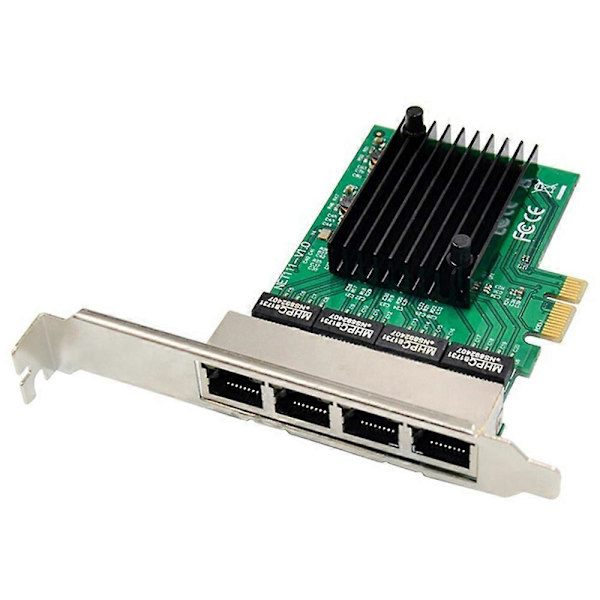 RJ-45 4-Port Ethernet Server Adapter Gigabit Netværkskort PCI-E X1 Interface