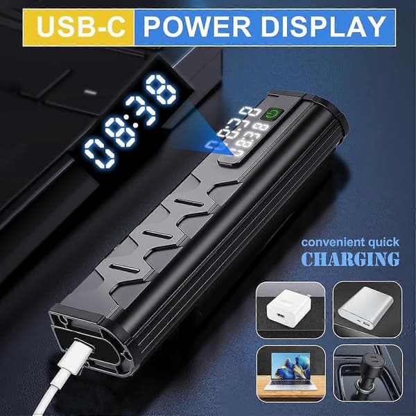 2025 Nyeste Sykkellys, 17 LED 3800 Lumen Sykkellys, 4 Moduser, 10000mAh USB