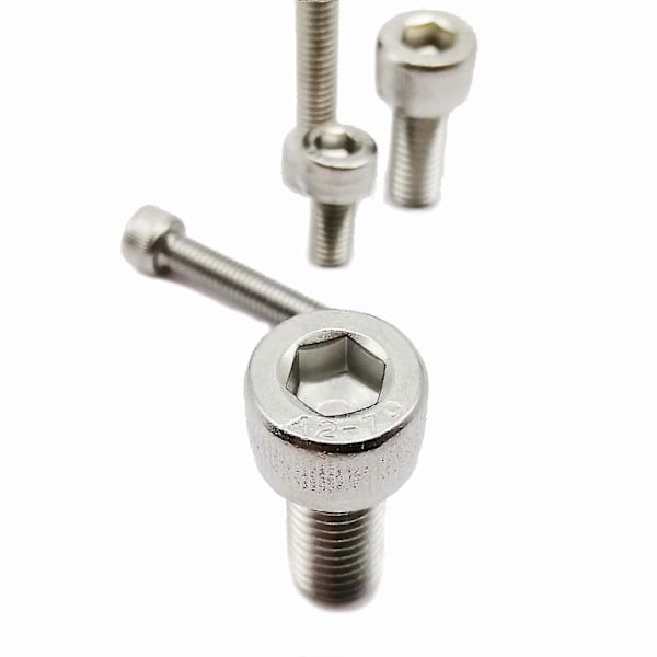 50 stk. M4*8 304 Rustfrit Stål Allen Sekskantet Hoved Skrue Bolt