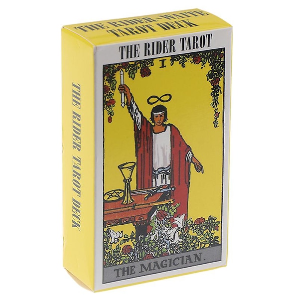 1 boks magisk rytter tarotkortstokk utgave mystisk tarot brettspill 78 kort