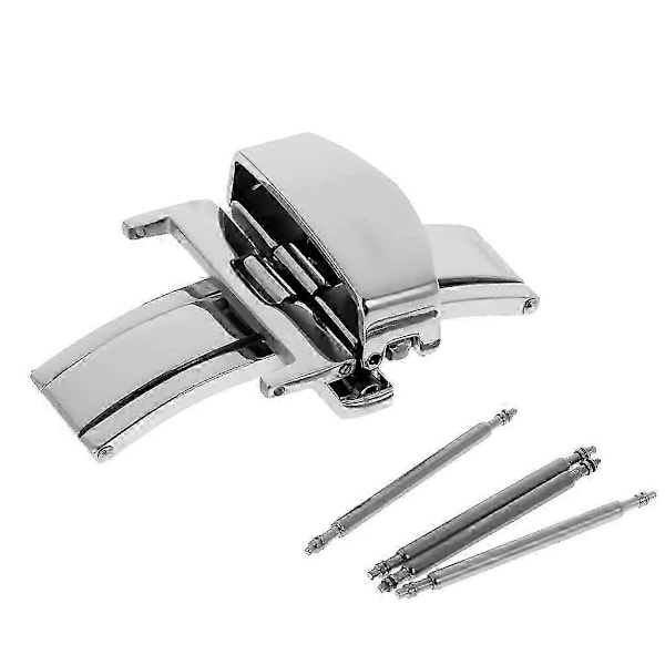 Rustfrit stål Flip Lock Butterfly Deployment Lås Urspænde 20mm ny