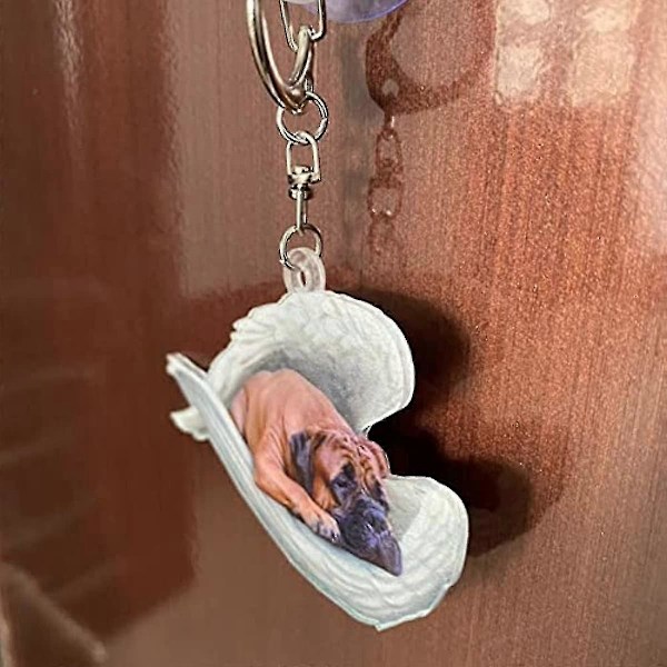 2 st Angel Sovande Hund Akryl Nyckelringar Hängsmycken Heminredning Prydnader Kontorsmaterial Presenter färg:Stil 11
