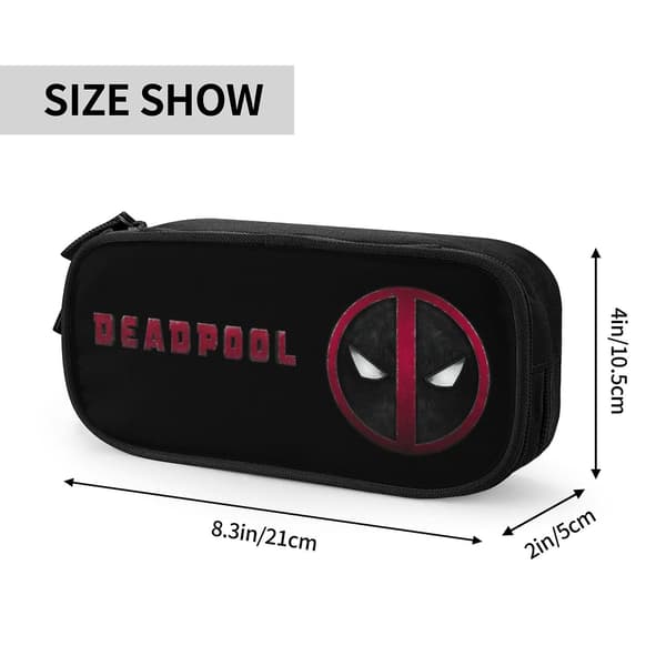Deadpool Blyantskrin, Multifunktionel Penal Blyantpose Opbevaring Pen Taske Organizer Papirvarer
