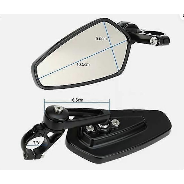 Styrändespeglar för Yamaha FZ07 FZ09 MT07 MT09 MT03 MT10 Motorcykel 7/8\"