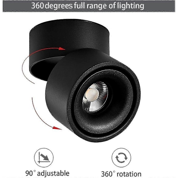 10W LED Takspotter Taklampe, Spotlampe, Takspotter, Taklampe, LED Taklampe, 10x10cm (hvitt Lys-6000k) [energi Cla