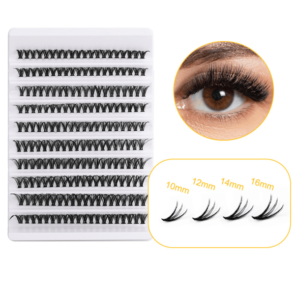 200 Cluster Eyelashes - Voluminous and Natural Look