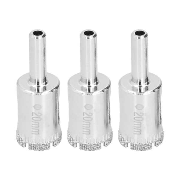 3-pak 20 mm glashulsåbner, holdbar diamanthulsav til glas, keramik/gulvfliser
