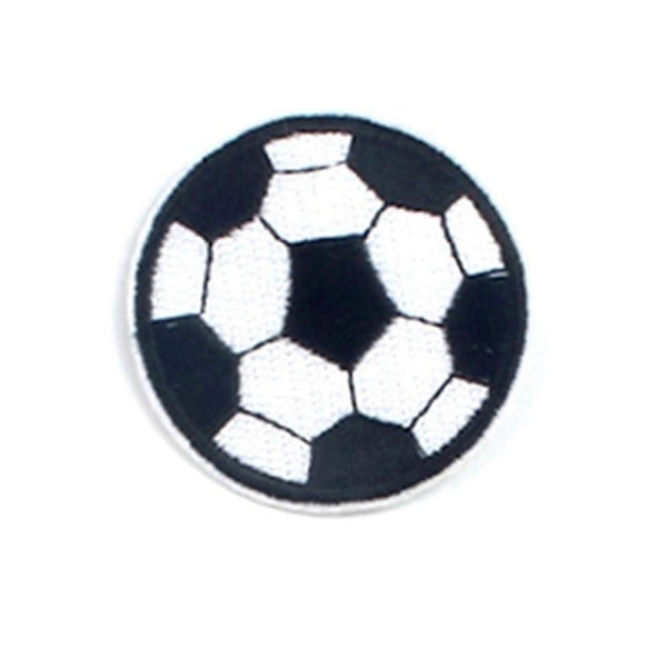 4cm Tecknad Fotboll Stryk På Broderad Patch för Kläder Väska Applikationer DIY Badge Sticker