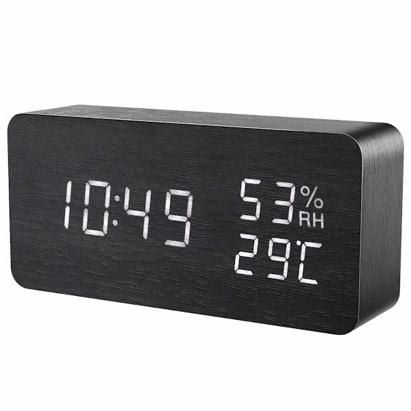 Digitaalinen LED-herätyskello Musta 1502