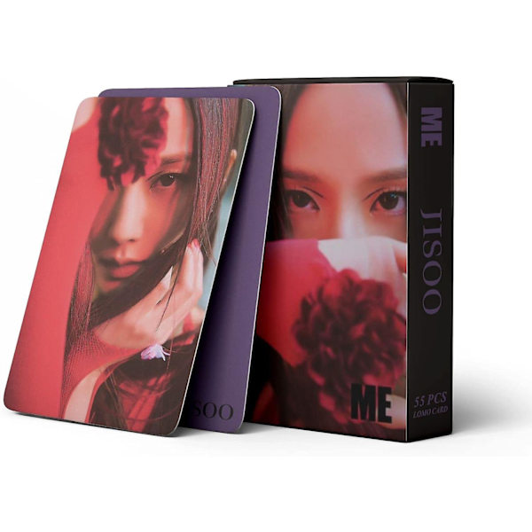 55 st Blackpink Jisoo Första Albumet Me Fotokort Solo Flower Nya Albumet 2023 Mini Fotokort BP Jisoo Posterkort Present till Fans
