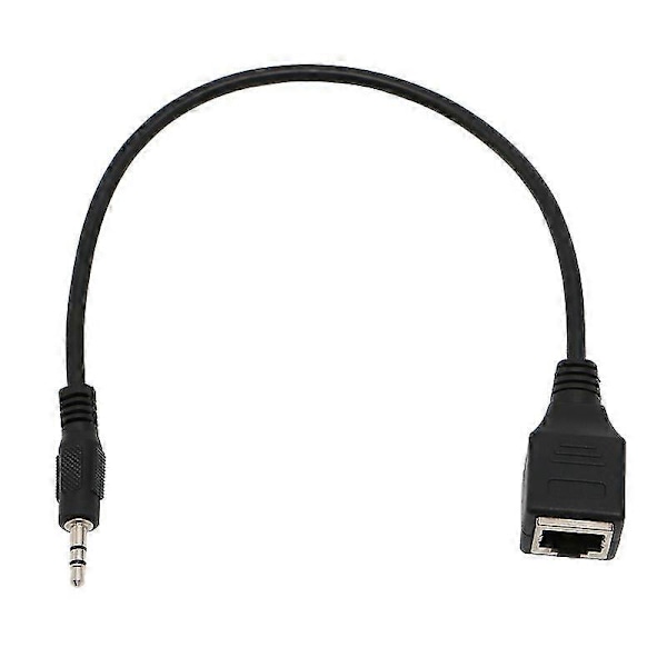 3,5 mm Han Jack Trs Lydkabel Til Rj45 Stik Ethernet Adapter Ledning 1 stk