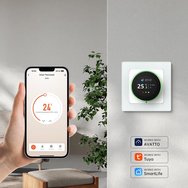 Smart WiFi Thermostat for Underfloor Heating - WT20R-3A White