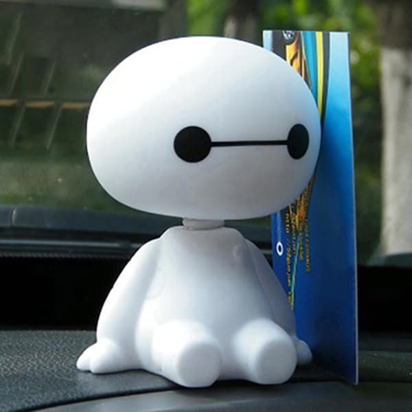 Bil Auto Ristende Hode Baymax Dukke Actionfigurer Leke Samleobjekt Ornament Dekor mengxi