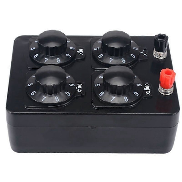 0-9999 Ohm Simpel Modstandsboks Præcision Variabel Dekade Modstand Undervisningsinstrument