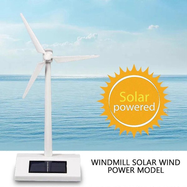 2-i-1 Vädermölla Solenergi Vindkraft Modell Student Utbildning Gåva Skrivbordsdekorationer