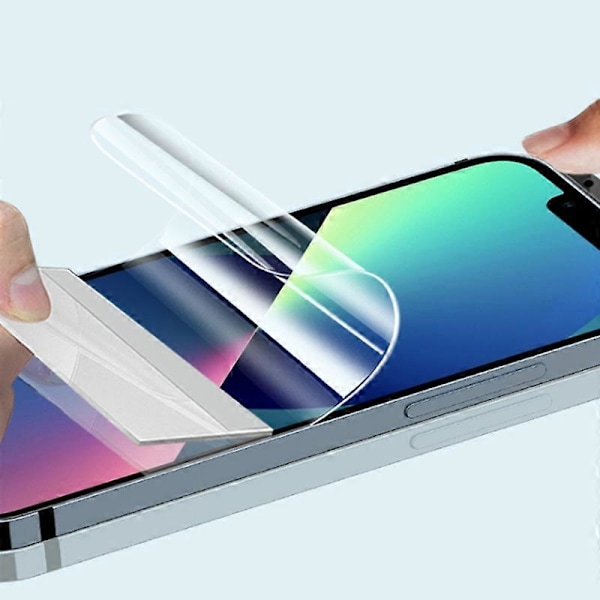 Skærmbeskyttelse til iPhone 13, High Definition TPU Soft Hydrogel Film med nemt installationsværktøj