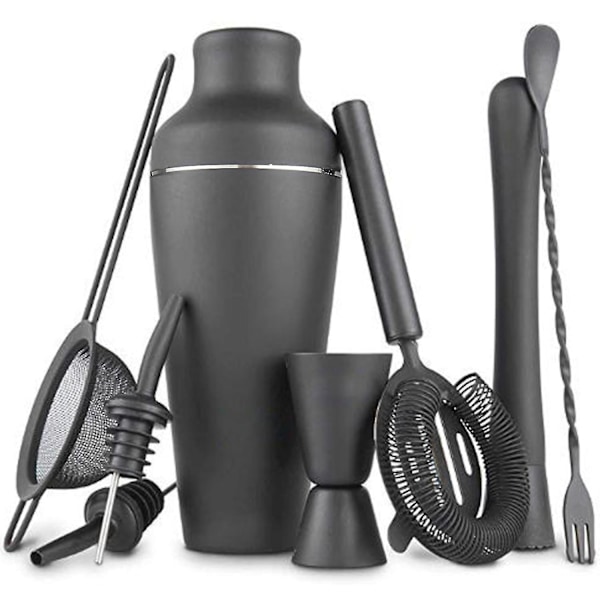 Cocktail Shaker Set - Matte Black - Stainless Steel