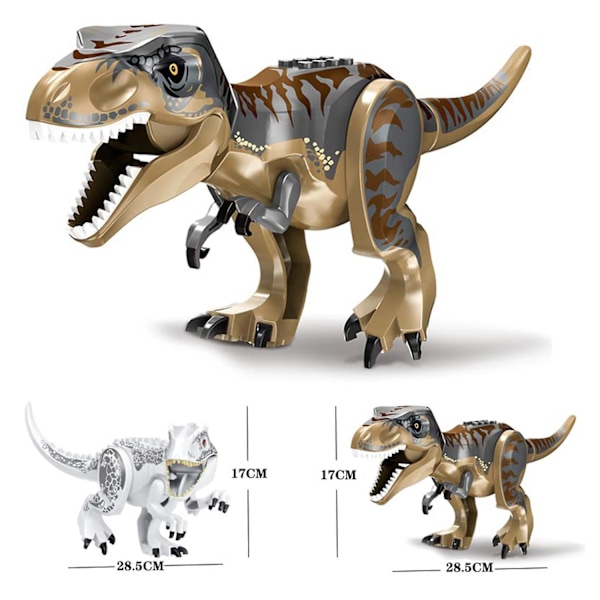 10 st Dinosaurie Leksaker för Barn, Dinosaurie Spel Leksaker Modell Set, Dinosaurie Byggklossar Leksaker Figurer Lekset för Pojkar Flickor Ålder 3+ Upp