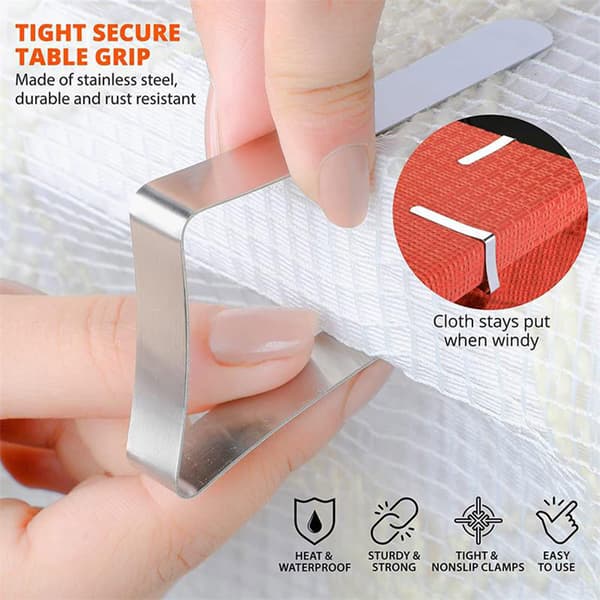Dugklemmer / dug holdere Sølv 12-pak