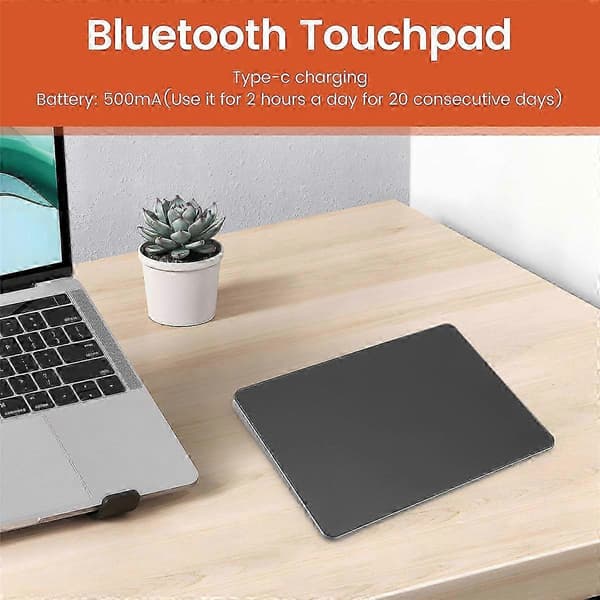 Bluetooth Touchpad Multi-Funktions Gestus Trackpad Genopladelig Trådløs Touchpad til Laptop IPad IBlack SZRH A-X