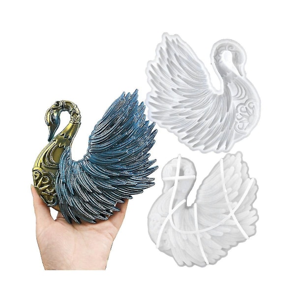 DIY Fjer Svane Ornament Silikoneform Krystal Resin Epoxy Håndværk Støbeform Håndlavet Boligdekoration Håndværk