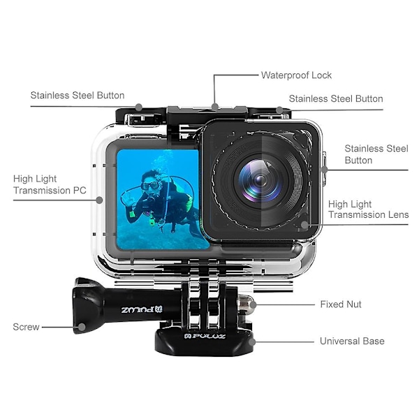 Vattentätt fodral för DJI Osmo Action, 61m