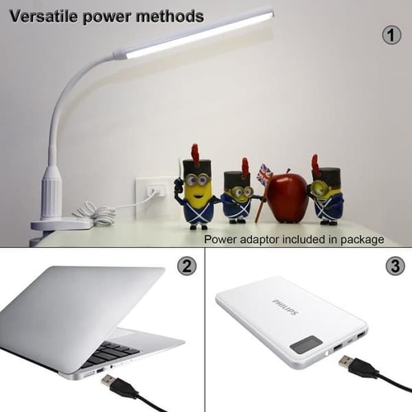 Sammenleggbar LED-bordlampe - Berøringssensor - USB oppladbar - 24 LED-er