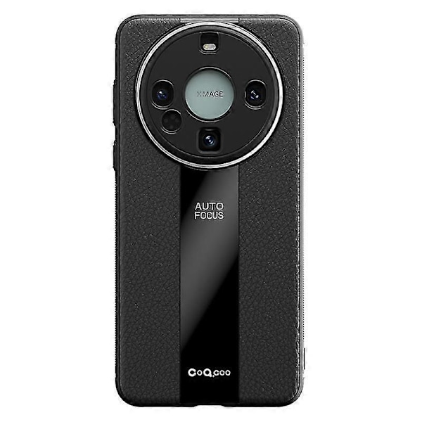 For Huawei Mate 60 Deksel Støtsikker PU Lær+TPU+Akryl Telefon Shell - Svart