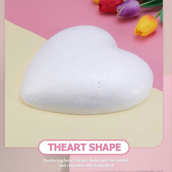 100 stk. Blank Skumkuler Små Hjerteformede Kuler DIY Bryllup Valentinsdag Ornamenter
