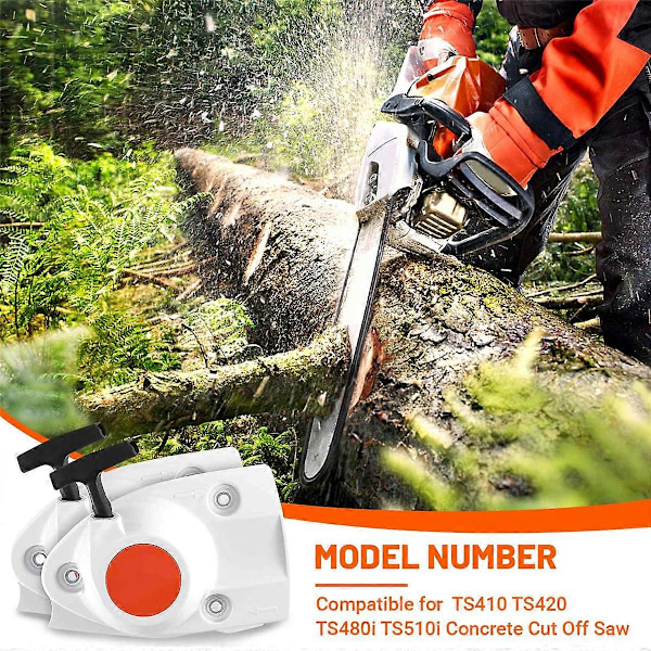 2 kpl Käynnistysnarun korjaussarja Stihl moottorisahoihin TS410 TS420 katkaisusaha 4238-190-0300
