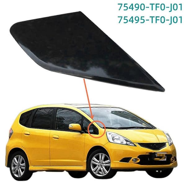 Bil Udvendig Fordør Sidepynt Dækpanel Vinduesglas Plade Trim Hætte til Fit Hatchback 2009-