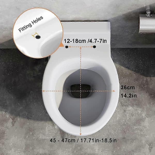 Toilet Sæde Langstrakt Åben Front, Langstrakt Toiletsæde og Låg med Soft Close og Quick Release