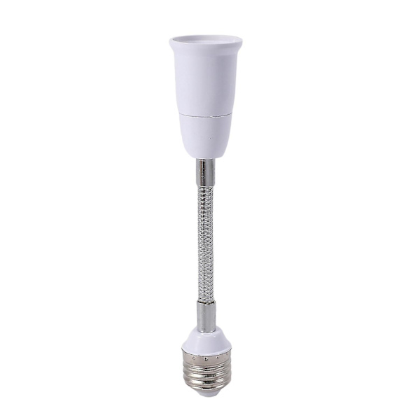 LED-lamphållare, flexibel adapter, E27 till E27, 20 cm lång, flexibel förlängning
