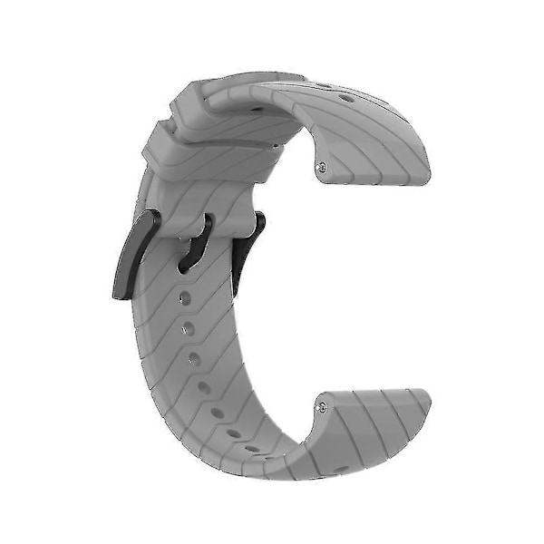 24mm Udskiftningssilikone Universal Urrem Smartwatch Rem Til Suunto 9 - FARVE: Vinrød