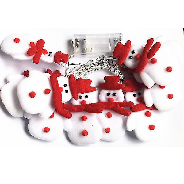 Jultomte LED-ljusslinga Dekoration Tyg LED-ljusslinga Rum Dekoration Utomhus Julbelysning 1 Styck Vit
