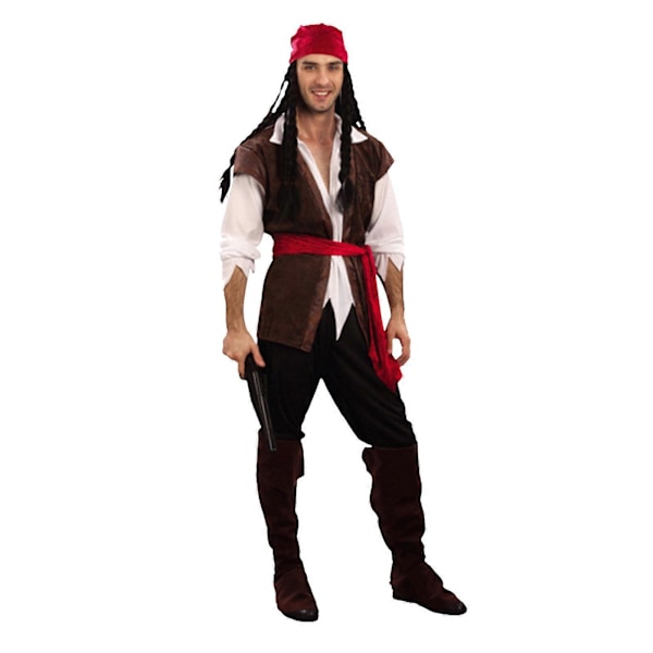 Aikuisen kokoinen Cutthroat-piraattiasu, naisten piraattiasu cosplaylle, sisältää paidan, sopii aikuisille