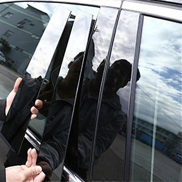 För Jeep Cherokee KL 2014-2019 2020 2022 2023 Blank Pianolack Svart Bil Dörr Fönster Stolpe Center Post Trim Dekaler Auto Styling
