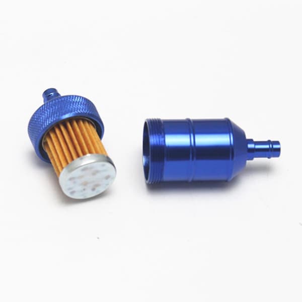 5 stk. 8 mm 5/16\" Aluminium Inline Drivstoff Bensin Diesel Filter Universal