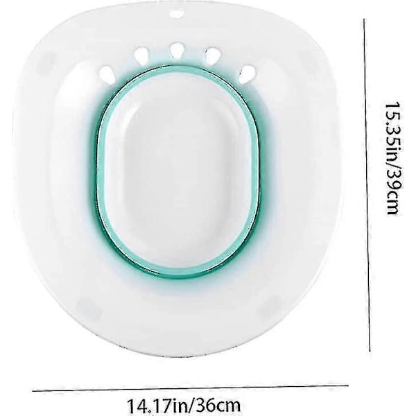 Fällbar Bärbar Sitzbadskål för Toalett för Hemorrojder Gravida Kvinnor Perineal Episiotomi Blå Badkar Badrumstillbehör (h-3)