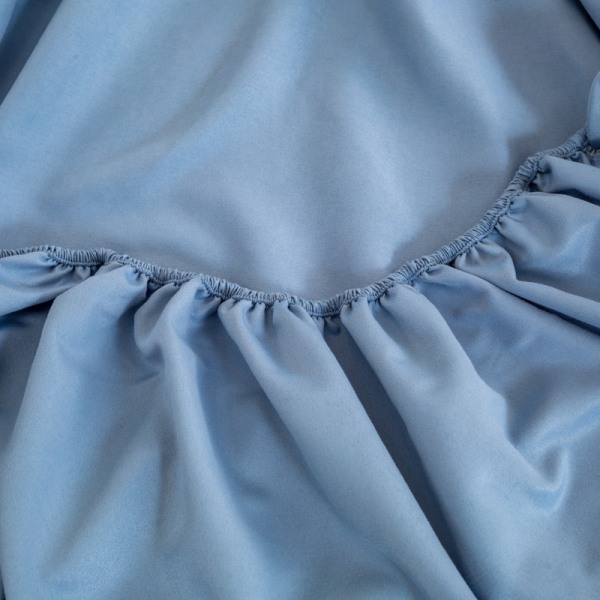 Påslakan bomullslakan pålitslakan enkelt påslakan cover enfärgad madrass 120 x 200 cm blue gray
