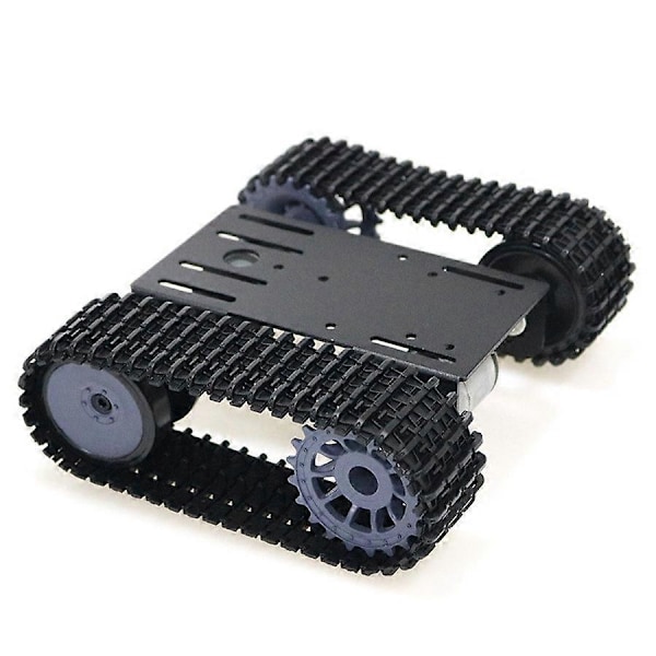 Smart Tank Bil Chassi Bandvagn Robotplattform med Dubbla DC 12V Motorer för DIY för T101-P/TP101