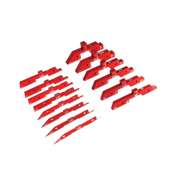 14x Inställningsblock Höjdmätare Set Robust för DIY-entusiaster Aluminiumlegering