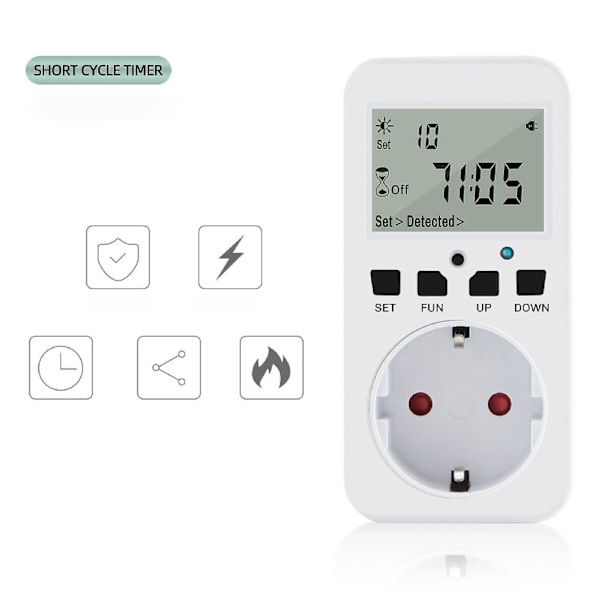Timer Switch Programmerbar Timer Switch Fläkt Utomhus Digital Timer Uttag Kontakt