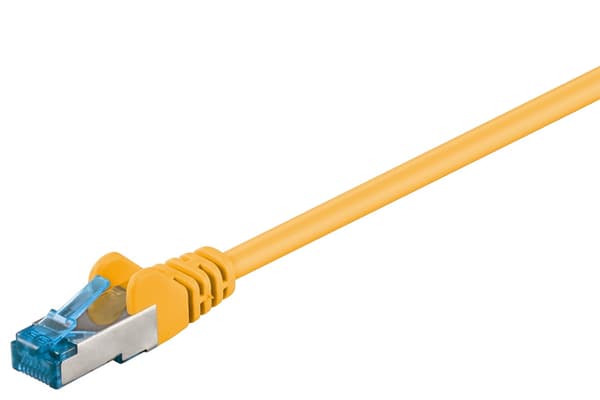 Patch-kaapeli CAT 6A, S/FTP (PiMF), keltainen, 2 m