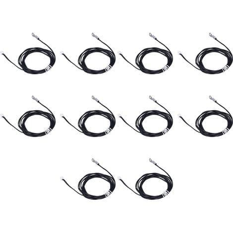 Förpackning med 10 NTC-termistor temperaturgivare, kallpressad terminal temperaturtransducer, 2 meter, 5 kΩ, B3470