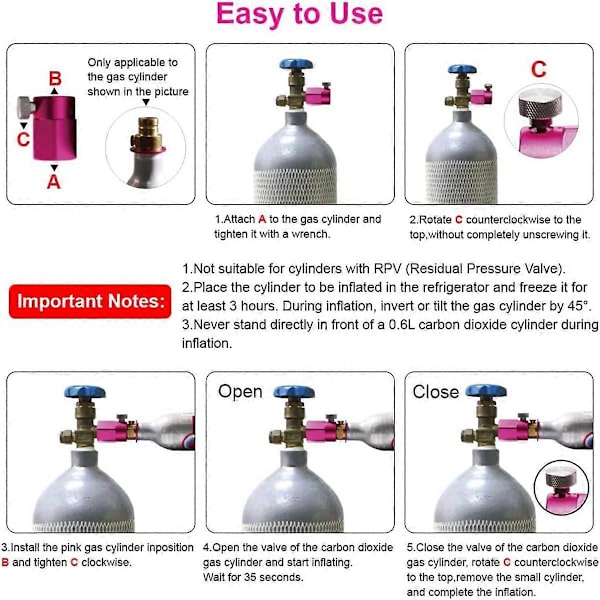 CO2 Påfyllningsadapter för Duo/Crystal 3.0 Quick Connect CO2-cylinder