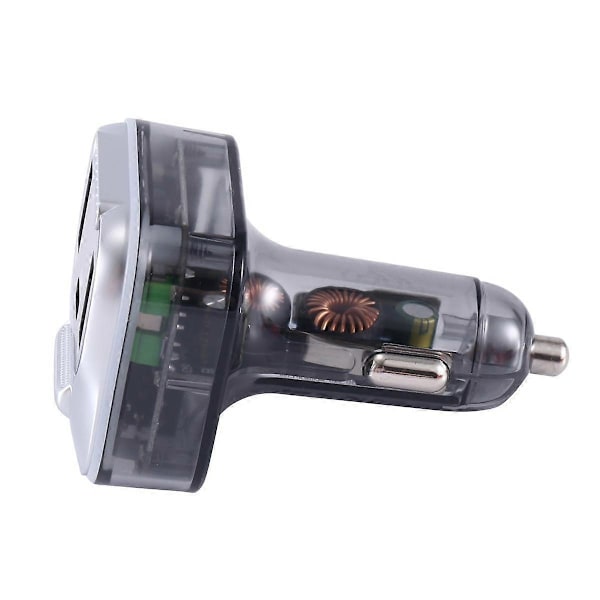 E75 Bil Bluetooth FM Transmitter USB Biloplader Biltilbehør Sort