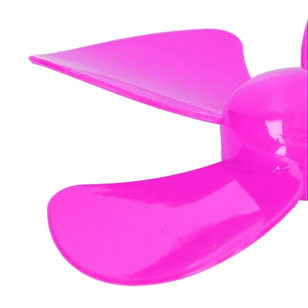 10 stk 60mm 4-bladet Propeller Plast Turning Båt Propeller Tilbehør med 2mm Hull Rose Red