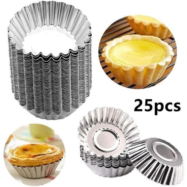 Terteform - Rustfritt stål - Gjenbrukbar - 25 deler - Non-stick